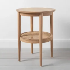 Wood & Cane Round Accent Side Table - Hearth & Hand™ With Magnolia -Furni Style Shop GUEST a47b2b48 7b15 4cfc b563 12ea4809872c