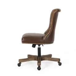 Coulee Contemporary Upholstered Roll Back Swivel Office Chair Dark Brown/Natural - Christopher Knight Home 18 Coulee Contemporary Upholstered Roll Back Swivel Office Chair Dark Brown/Natural - Christopher Knight Home -Furni Style Shop GUEST a7434c73 f11e 4c84 9a08 1fbc19ccdd3c