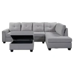 108" Reversible L-Shape Sectional Sofa Couch With Storage Ottoman-ModernLuxe -Furni Style Shop GUEST a9ce32c3 fc5c 4bb1 b03d cb528c5420d4