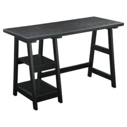 Designs2Go Trestle Desk With Shelves - Breighton Home -Furni Style Shop GUEST aa86743b 8e79 40c2 a6bb 7fbdc03f49ae