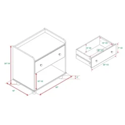 Set Of 2 Katie Transitional Tray Top 1 Drawer Solid Wood Nightstands Caramel - Saracina Home -Furni Style Shop GUEST aa86a644 1088 4491 99db ac863c4ab818