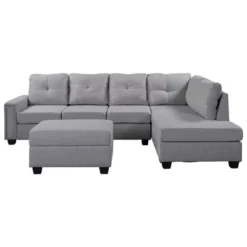108" Reversible L-Shape Sectional Sofa Couch With Storage Ottoman-ModernLuxe -Furni Style Shop GUEST ad1c856a 1ef9 49cf 8a82 908837822cc2