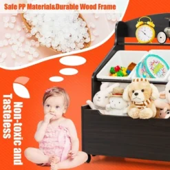 Costway Kids Wooden Toy Storage Unit Organizer W/Rolling Toy Box & Plastic Bins NaturalEspresso 20 Costway Kids Wooden Toy Storage Unit Organizer W/Rolling Toy Box & Plastic Bins NaturalEspresso -Furni Style Shop GUEST afc4f8c4 324e 4563 81ff d202841d1460