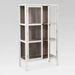 56.2" Hadley Library Cabinet With Glass Shell White - Threshold™ -Furni Style Shop GUEST b3be3e09 a22b 4dd7 963c b3cc3e349a54