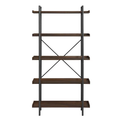 68" 5 Tray Shelf Urban Pipe X Back Bookshelf - Saracina Home 11 68" 5 Tray Shelf Urban Pipe X Back Bookshelf - Saracina Home - Image 9