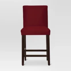 25" Velvet Parsons Counter Height Barstool Wood - Threshold™ -Furni Style Shop GUEST b539eeaa 1ae4 48fe 875e 083e930b8dc6