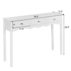 Costway Console Table Hall Table Side Table Desk Accent Table 3 Drawers Entryway White 13 Costway Console Table Hall Table Side Table Desk Accent Table 3 Drawers Entryway White -Furni Style Shop GUEST b544da82 60f3 444c b5e9 c9af0d1179f6