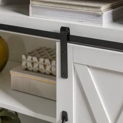 Transitional Sliding Barndoor Highboy TV Stand For TVs Up To 58" - Saracina Home -Furni Style Shop GUEST b5a3e537 90f4 4e58 a208 0c36538d1d04