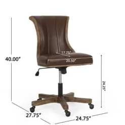 Coulee Contemporary Upholstered Roll Back Swivel Office Chair Dark Brown/Natural - Christopher Knight Home 24 Coulee Contemporary Upholstered Roll Back Swivel Office Chair Dark Brown/Natural - Christopher Knight Home -Furni Style Shop GUEST b5c43bc6 3348 4a01 85ce 9caa9e8dcbbf