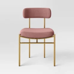 Orion Luxe Dining Chair With Brass Legs Blush Velvet - Threshold™ -Furni Style Shop GUEST b6e3bdf7 53ea 444b 9c44 2ef4224250bc