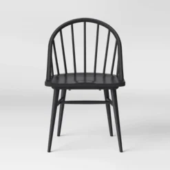 2pk Adwolf Rounded Spindle Dining Chairs Black - Threshold™ -Furni Style Shop GUEST b73366f6 2ccc 4621 929a 1dd8fc28ea92