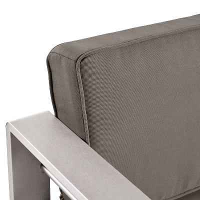 Cape Coral 5pc Aluminum And MGO Seating Set With Fire Table Khaki/Light Gray - Christopher Knight Home 14 Cape Coral 5pc Aluminum And MGO Seating Set With Fire Table Khaki/Light Gray - Christopher Knight Home - Image 12