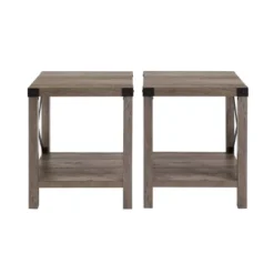 Set Of 2 Sophie Rustic Farmhouse X Frame Side Tables - Saracina Home -Furni Style Shop GUEST ba192e9c bdb3 4fbc b015 1e016932d4a2