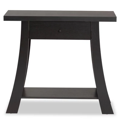 Herman Wood 1 Drawer Console Table - Baxton Studio 4 Herman Wood 1 Drawer Console Table - Baxton Studio - Image 2