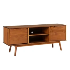 Solid Wood Mid-Century Modern TV Stand For TVs Up To 65" - Saracina Home -Furni Style Shop GUEST bcf10612 ab1c 44cb 835f 7b34eadc967d