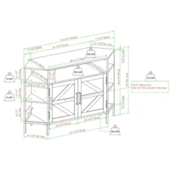 Atticus Modern Farmhouse 2 Door Corner TV Stand For TVs Up To 55" Rustic Oak - Saracina Home -Furni Style Shop GUEST be7fd8ed 5976 4d60 b751 9a39a330340e