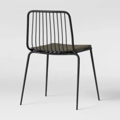 Set Of 2 Sodra Rounded Seat Wire Dining Chair Black - Threshold™ -Furni Style Shop GUEST beee2ef8 8c06 41f9 85cc 368726c46ac7