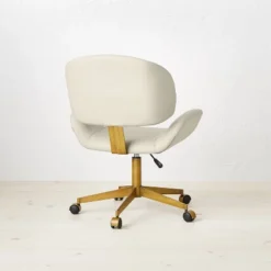 Mahonia Faux Leather Office Chair Cream/Aged Brass - Opalhouse™ Designed With Jungalow™ 10 Mahonia Faux Leather Office Chair Cream/Aged Brass - Opalhouse™ Designed With Jungalow™ -Furni Style Shop GUEST c063500a 216c 4d23 8174 81e648410040
