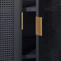 66" East Bluff Woven Cabinet Black - Threshold™ Designed With Studio McGee -Furni Style Shop GUEST c257520a eec7 407a b715 3ee6acc782cd