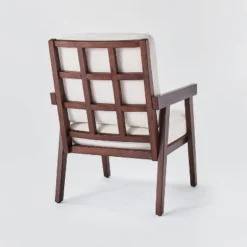 Grantsville Wood Frame Accent Chair With Grid Back - Threshold™ Designed With Studio McGee -Furni Style Shop GUEST c413361e a903 45e3 9f19 7ac166bd22f3