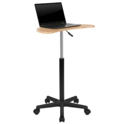 Emma And Oliver Sit To Stand Mobile Laptop Computer Desk - Portable Rolling Standing Desk -Furni Style Shop GUEST c469442b 83d5 4322 8e60 9480126138fc