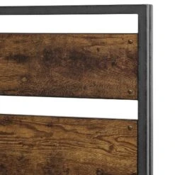 Queen Urban Chic Metal And Wood Plank Bed Brown - Saracina Home -Furni Style Shop GUEST c5d1297f 85aa 4822 af1e 1303eb054e5b