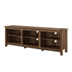Transitional 6 Cubby Wood Open Storage Wood TV Stand For TVs Up To 80"- Saracina Home -Furni Style Shop GUEST c721382d 63e9 44f2 b465 86684712d38c
