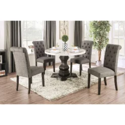 Buckley Round Dining Table White/Black - HOMES: Inside + Out -Furni Style Shop GUEST cc598405 9883 4cc6 905b 6bd5c8e6109b