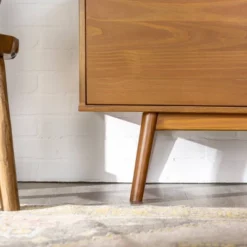 Solid Wood Mid-Century Modern TV Stand For TVs Up To 65" - Saracina Home -Furni Style Shop GUEST cda6b074 d568 4d66 b464 601370e6db11