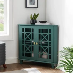 2 Door Corner Accent Cabinet With Fretwork Doors - Saracina Home 24 2 Door Corner Accent Cabinet With Fretwork Doors - Saracina Home -Furni Style Shop GUEST cfceebbb fbd4 44ae b375 5b6a98a22a32