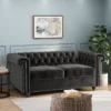 Brinkhaven Modern Glam Tufted Velvet Loveseat With Nailhead Trim - Christopher Knight Home -Furni Style Shop GUEST d44e181a 541e 4f63 b50e 90cbf8086668