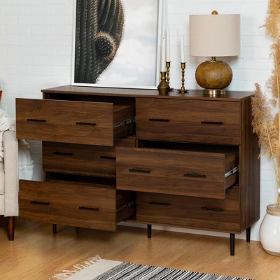 Higgins Modern Horizontal 6 Drawer Dresser - Saracina Home 14 Higgins Modern Horizontal 6 Drawer Dresser - Saracina Home - Image 12