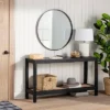 Console Table With Woven Rattan Shelf Black - Threshold⢠Designed With Studio McGee 2 Console Table With Woven Rattan Shelf Black - Threshold⢠Designed With Studio McGee -Furni Style Shop GUEST d5ca4c7c 21dc 4418 b881 7ad5a979e147