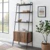 72" Open Shelf And Closed Storage Cabinet Ladder Bookcase - Saracina Home -Furni Style Shop GUEST d5ed9a6a d33c 44a1 8ab7 7d7146b0027f