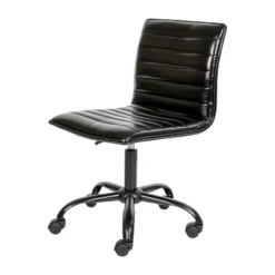 Emma And Oliver Low Back Designer Armless Ribbed Swivel Task Office Chair -Furni Style Shop GUEST d6cdbbf8 c011 4365 98a9 c575005da00d
