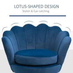 HomCom Elegant Velvet Upholstered Accent Leisure Club Chair With Gold Metal Legs -Furni Style Shop GUEST d82b585e 3da8 4dc5 88b0 ed97c7dde64b