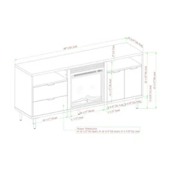 Ronan Modern Storage With Electric Fireplace TV Stand For TVs Up To 65" - Saracina Home -Furni Style Shop GUEST d88f95c5 b2a0 4d08 8b46 da4db4bc3efd