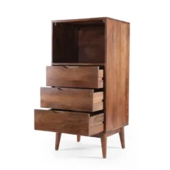 Rabun Handcrafted Mid-Century Modern Mango Wood 3 Drawer Chest Light Oak - Christopher Knight Home -Furni Style Shop GUEST dc59edd3 be23 4875 a2f3 7c638166947b