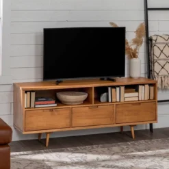 Cara Mid-Century Modern 3 Drawer TV Stand For TVs Up To 65" - Saracina Home 34 Cara Mid-Century Modern 3 Drawer TV Stand For TVs Up To 65" - Saracina Home -Furni Style Shop GUEST dcaab5ac 058b 4924 9bcd 1774bd23a9f2