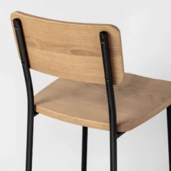 Wood & Steel Bar Stool - Natural/Black - Hearth & Hand™ With Magnolia -Furni Style Shop GUEST dd89e9f1 7a47 4584 b4ec a8a659027411