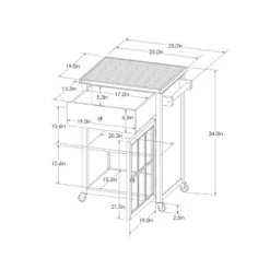 Windham Wood Top Kitchen Cart - Black - Threshold™ -Furni Style Shop GUEST dea9d574 4d43 47af 9b54 441db16c8996