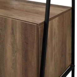 72" Open Shelf And Closed Storage Cabinet Ladder Bookcase - Saracina Home -Furni Style Shop GUEST ded49d99 27c1 4ea8 a1ba cd985adc4624