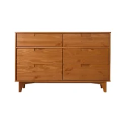 Mid-Century Modern Groove Wood 6 Drawer Dresser - Saracina Home -Furni Style Shop GUEST df73fcb6 1e74 4709 ae75 c24412f90be1