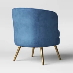 Beadle Accent Chair With Brass Leg Velvet Blue - Project 62™ 7 Beadle Accent Chair With Brass Leg Velvet Blue - Project 62™ -Furni Style Shop GUEST e11583ec 29c6 45c1 beb3 aaaa0bb28088