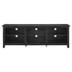 Transitional 6 Cubby Wood Open Storage Wood TV Stand For TVs Up To 80"- Saracina Home -Furni Style Shop GUEST e4c39780 fb14 4bd8 b437 8185f460c007