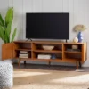 Solid Wood Mid-Century Modern TV Stand For TVs Up To 80" - Saracina Home -Furni Style Shop GUEST e6cc470b 2738 4deb 9774 bf0bc3760f1c