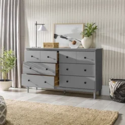 Stiva Classic Mid-Century Modern Horizontal 6 Drawer Dresser - Saracina Home 27 Stiva Classic Mid-Century Modern Horizontal 6 Drawer Dresser - Saracina Home -Furni Style Shop GUEST e847531c 2c4a 4097 aef2 3432f53dd370