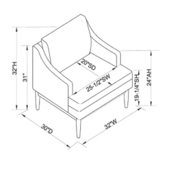 Howell Upholstered Accent Chair With Wood Base - Threshold™ Designed With Studio McGee -Furni Style Shop GUEST eaa765f5 26c5 4ecb 8f54 dd96378e2465