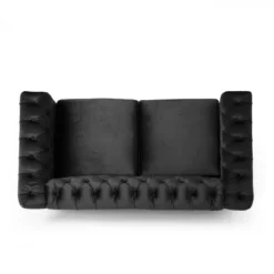 Brinkhaven Modern Glam Tufted Velvet Loveseat With Nailhead Trim - Christopher Knight Home 15 Brinkhaven Modern Glam Tufted Velvet Loveseat With Nailhead Trim - Christopher Knight Home -Furni Style Shop GUEST eca0083e 5ef9 4c65 8bae c89aa70087b7