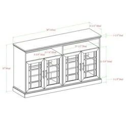 Transitional 4 Door Windowpane TV Stand For TVs Up To 65" - Saracina Home -Furni Style Shop GUEST ed2005eb 89f7 433b a81a f537715559df